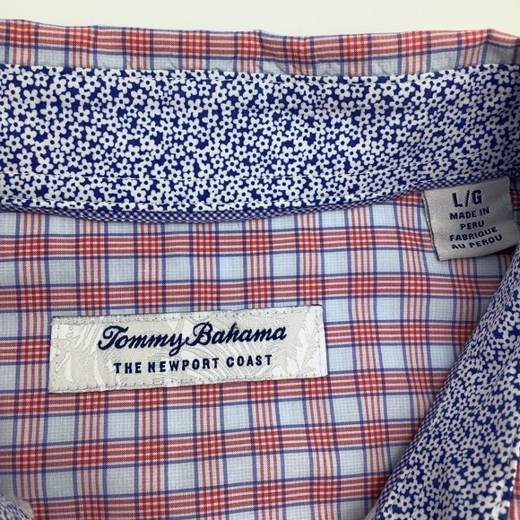 Tommy Bahama Newport Coast Long Sleeve Pima Cotton Blend Button Shirt Size L - Picture 5 of 6